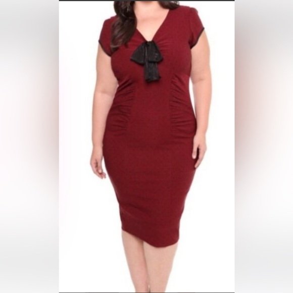 Stop Staring Newport Wiggle Dress, Burgundy, Size 12, NWT - Picture 1 of 12